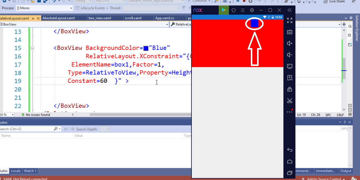 Xamarin forms RelativeLayout شرح